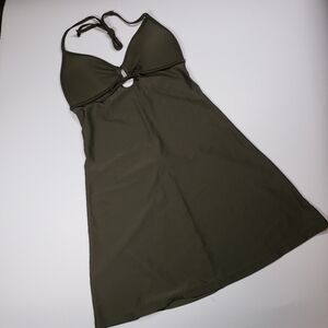 Body Glove takini swim dress top olive size small